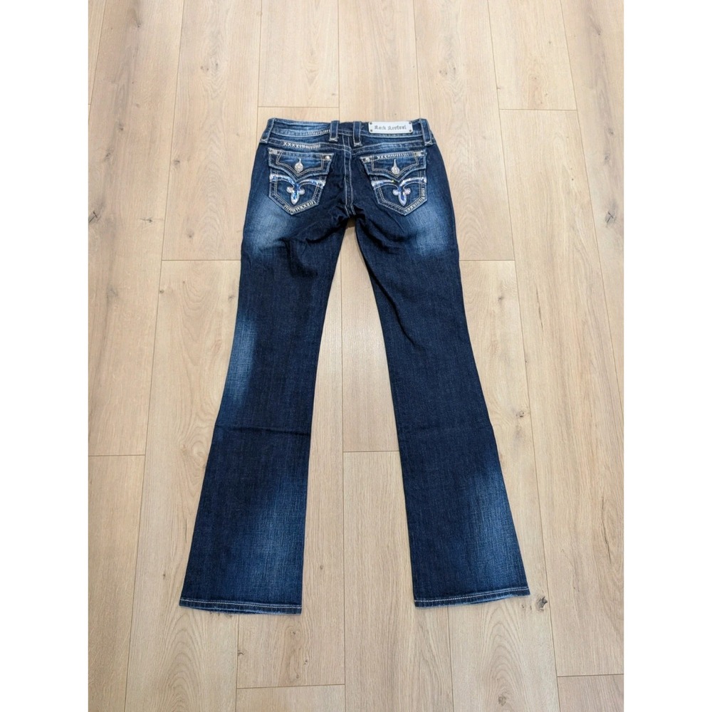 Rock Revival Celine Easy Boot Dark Wash Jeans Size 25 33" Beautiful - Picture 13 of 13